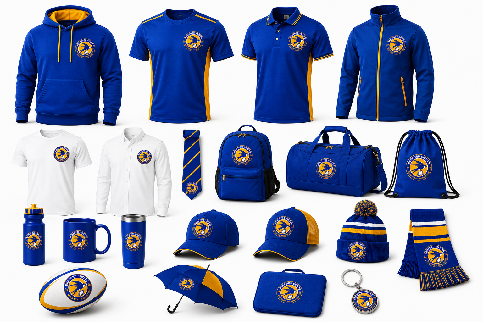Bedford Swifts RUFC merchandise creative by AMB360